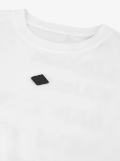 T-shirt met grafische tekst op achterkant