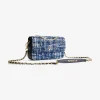 Tweed schoudertas met pied-de-poule patroon