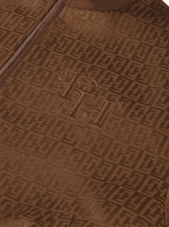 Wijdvallend jack met FH logo patroon