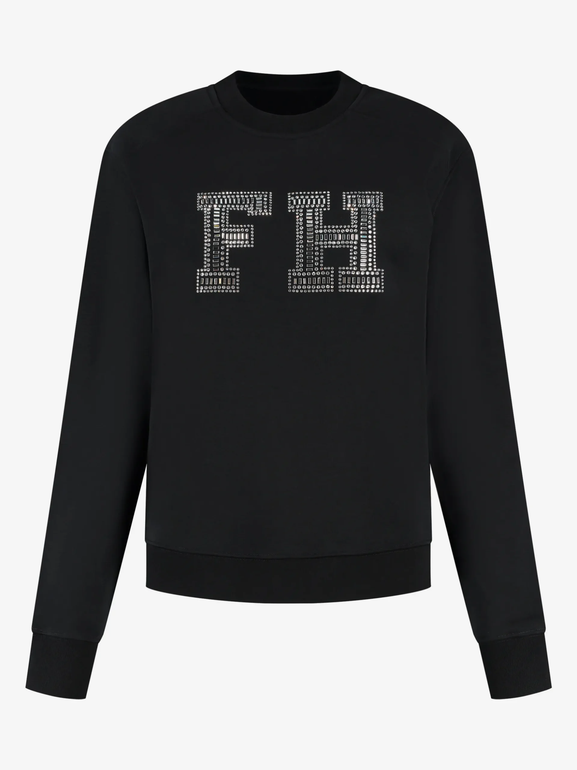 Wijdvallende sweater met FH logo van studs
